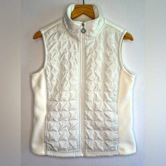 Jackets & Blazers - Telluride Women's Snow Queen White Quilted  Casual Gorpcore Vest Size Med